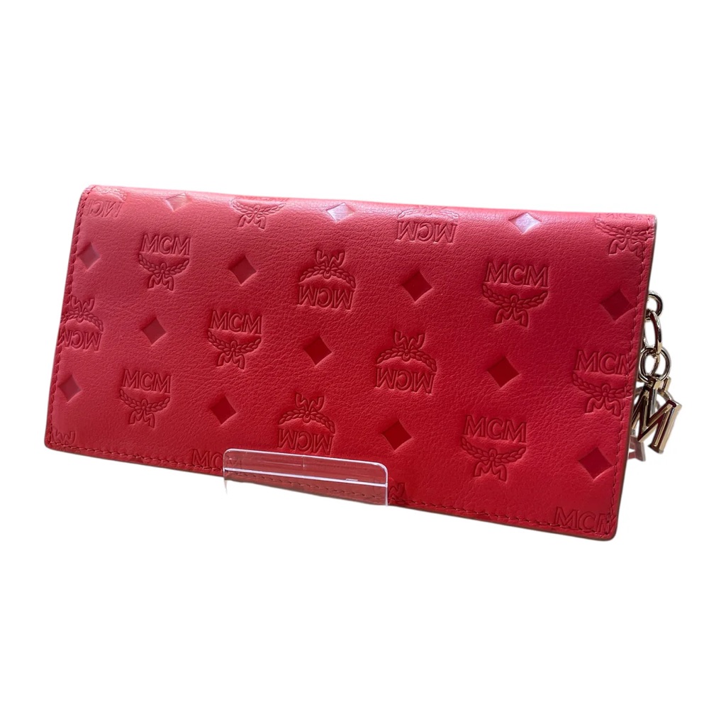 Authentic Mcm Embossed Monogram Leather Continental Bifold Wallet